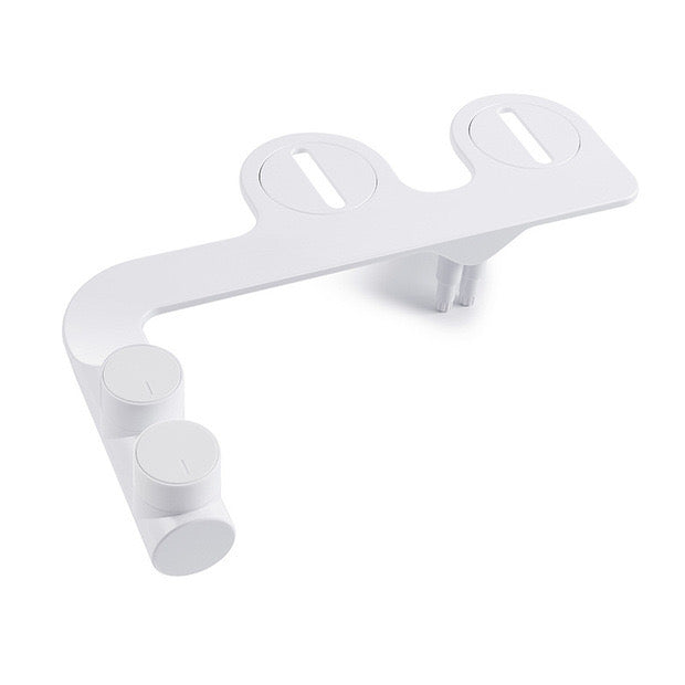 ABS bidet toilet attachment with white dual controls