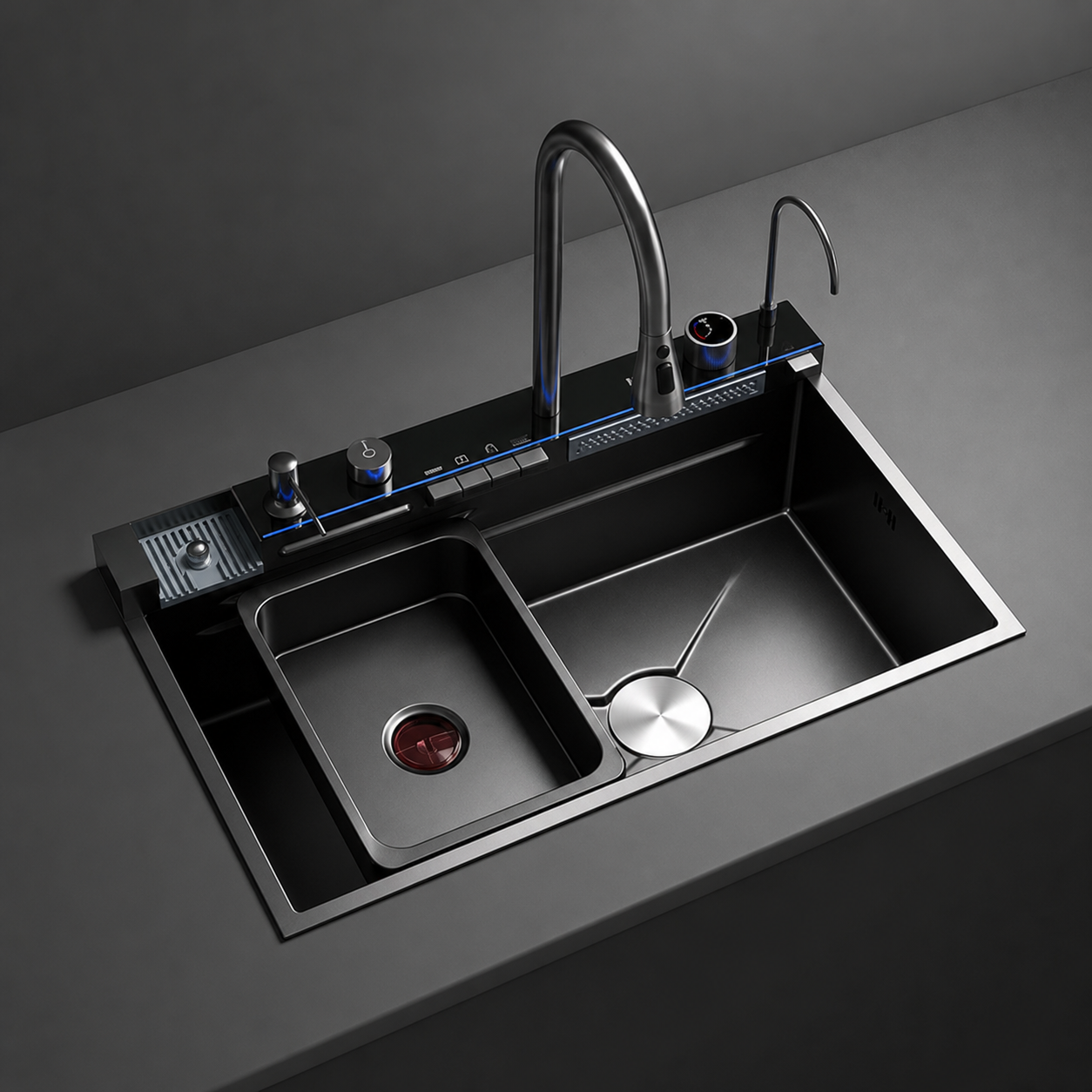 CUNGPAK gunmetal multi-function workstation kitchen sink