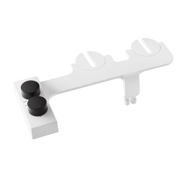 ABS bidet toilet attachment with black dual controls