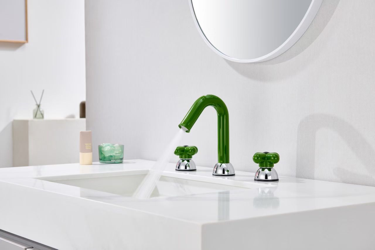 Green deck-mounted CUNGPAK basin faucet