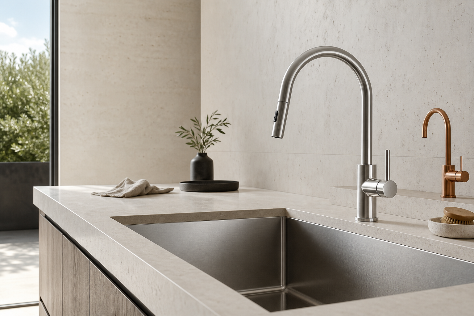 CUNGPAK stainless steel sink and faucets